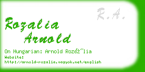 rozalia arnold business card